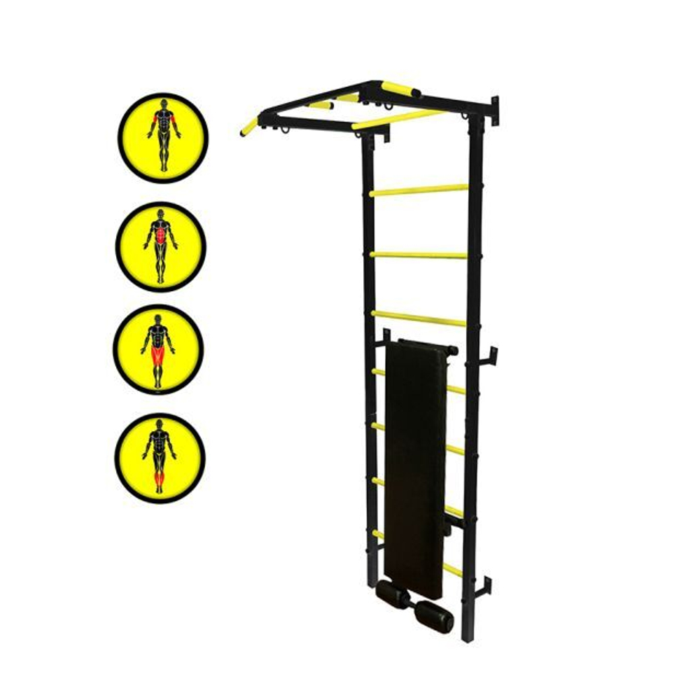 Профессиональная шведская стенка Kampfer Mustang Powerful черный/желтый