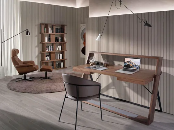 Оттоманка Angel Cerda A928 коричневая кожа