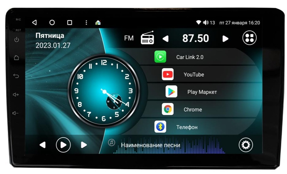 Магнитола для Mitsubishi L200 2015+ (рамка-накладка) - Vaycar VA47-7198 на Android 13, 8-ядер, 4G SIM-слот