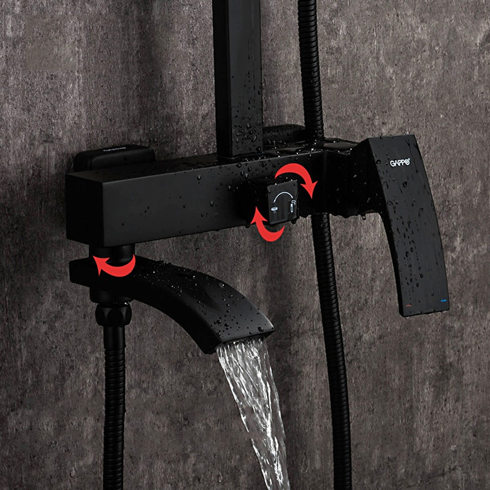 Душевая стойка со смесителем Gappo G2407-6