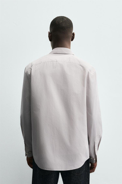 ZARА ЖАККАРДОВАЯ РУБАШКА В ПОЛОСКУ, ПОЛОСКИ