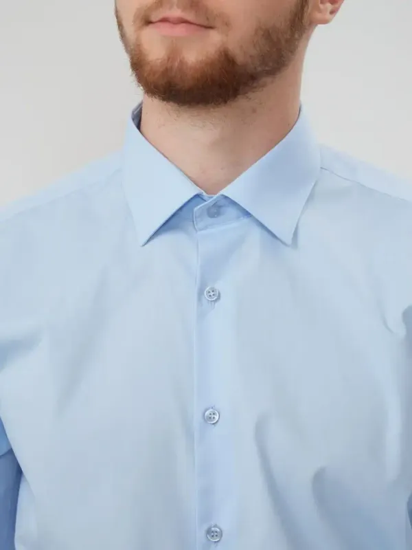 Рубашка классическая CLASSIC FIT с длинным рукавом, голубая