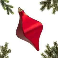 Украшение пластиковое Кристалл Винтаж 20 см., матовый, красный, ЕлкиТорг (150122)