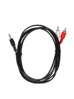 Аудио кабель аукс тюльпан AUX 1.5м, переходник на 2х RCA