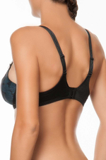 Бюстгальтер-балконет с мягкими чашками на каркасах (Размер: 95F) (Цвет: черный)