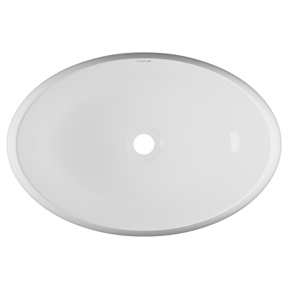 Раковина накладная на столешницу WAVE Comfort 600*400*150 ш*г*в без перелива,белый,овал