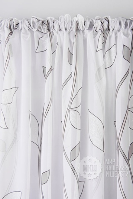 Легкие шторы: АУРУМ (арт. BL01-232-02)  - (140х270)х2 см.  - (Возможна высота 250 см.) - серые