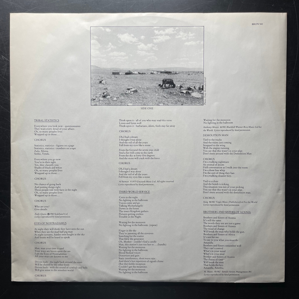 Manfred Mann's Earth Band ‎– Somewhere In Afrika (Скандинавия 1982г.)