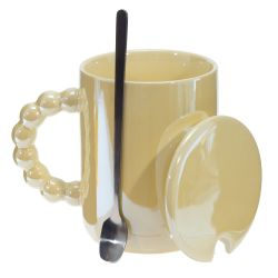 GAEM Кружка с крышкой и ложкой, 380 мл, L11,5 W9 H11 см, 4в.