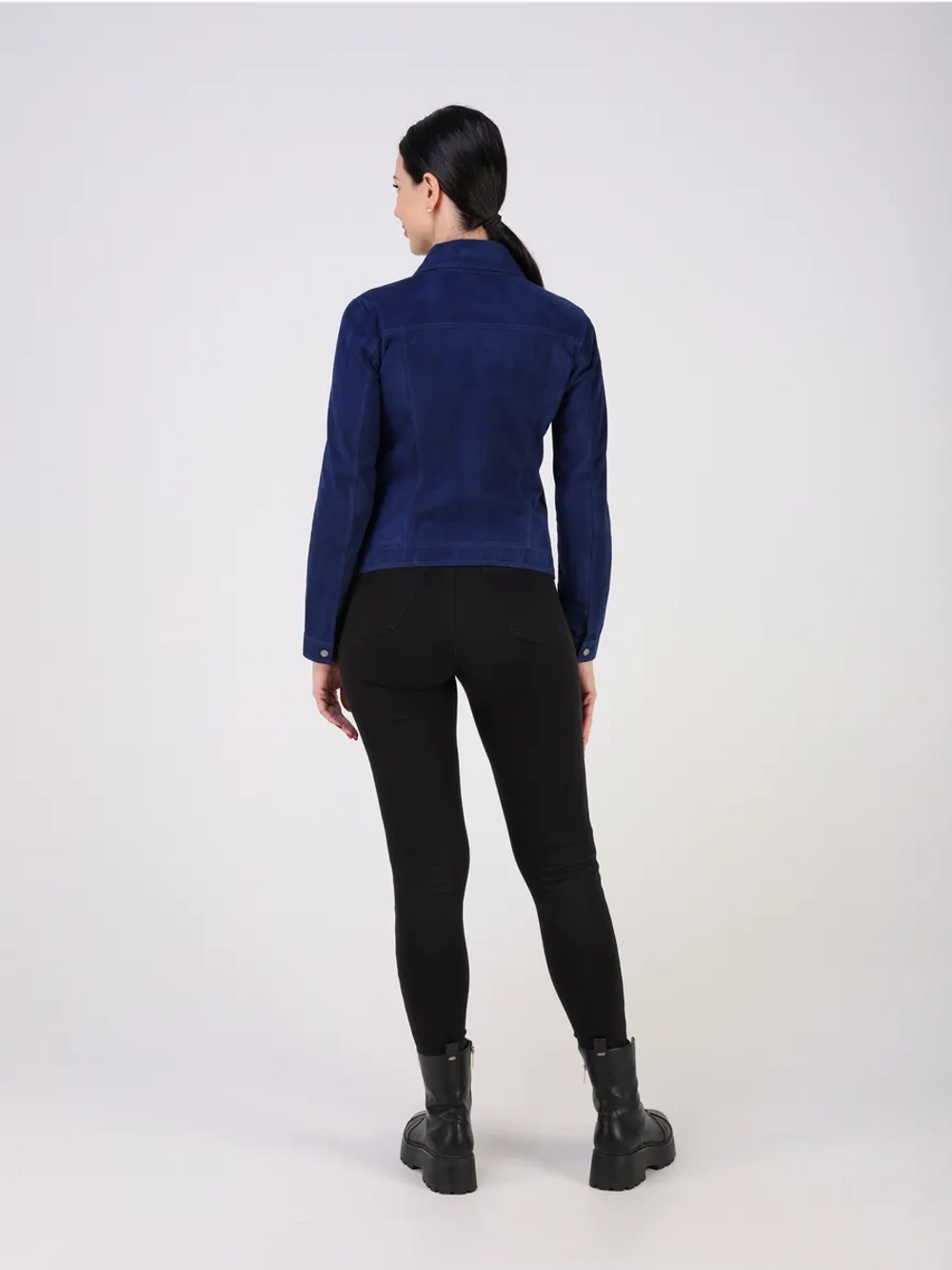 Кожаная куртка демисезонная замшевая натуральная джинсовка