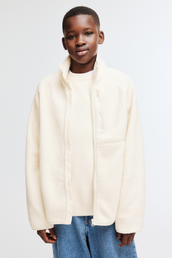 H&M Мягкая плюшевая куртка, светло-бежевый