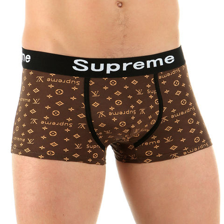 Мужские трусы боксеры коричневые Supreme LV