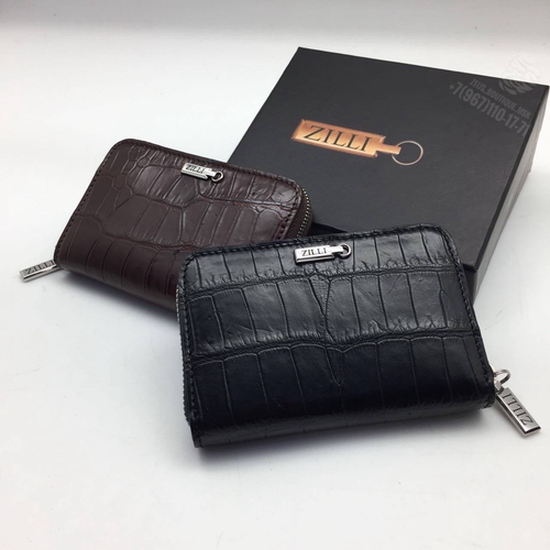Картхолдер Zilli из кожи крокодила