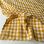 Вареный хлопок 250см. Желтая клетка 1*1см