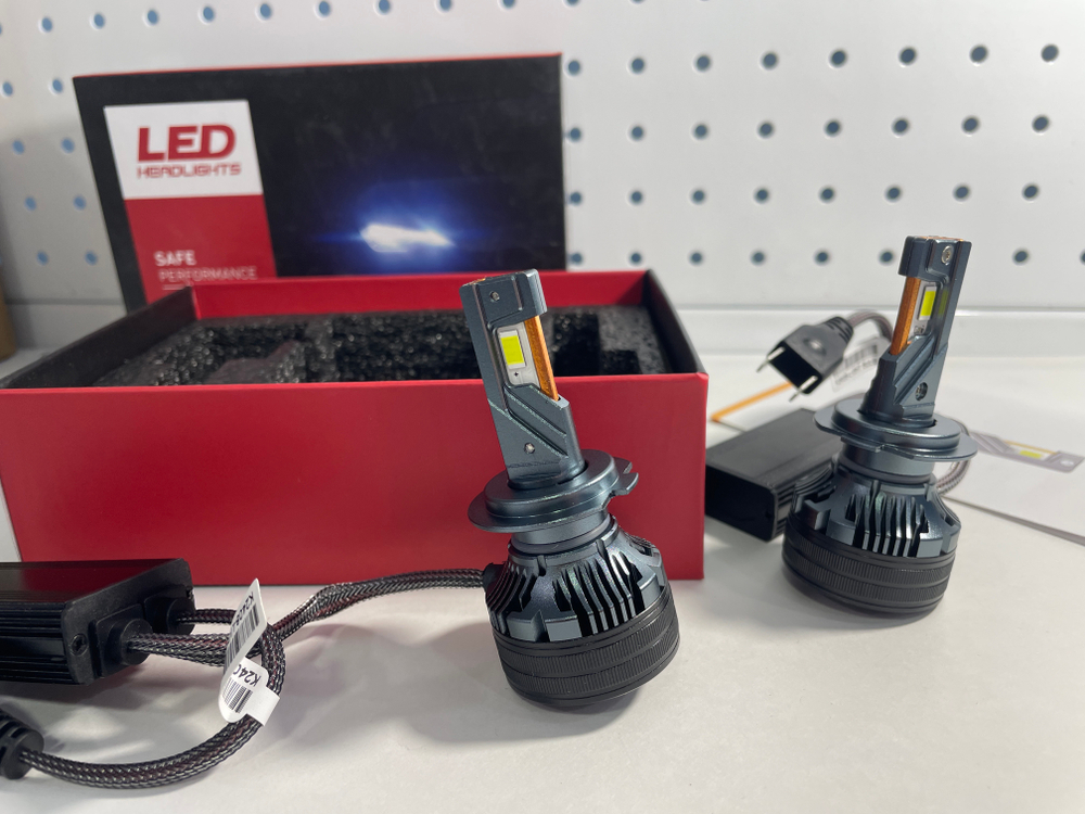 Лампы автомобильные HCF H7 6000K, 160 Ватт, 12 Вольт (2 шт./ комплект)