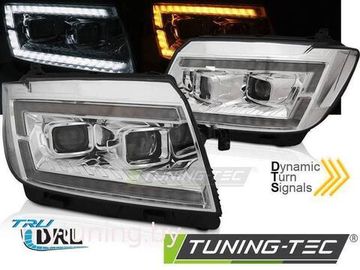 Фары TUBE LIGHT CHROME DRL SEQ для VW CRAFTER 2017-