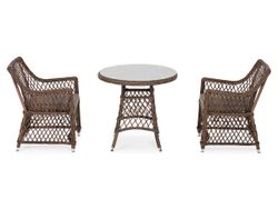 "Эспрессо-80 L" обеденная группа плетеная, цвет коричневый