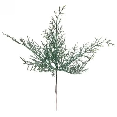 Ветка декоративная «Зимний танец» 27 см, Нежный зеленый