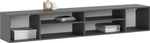 Тумба под телевизор подвесная Дуб крафт белый/Графит софт 200х35х33