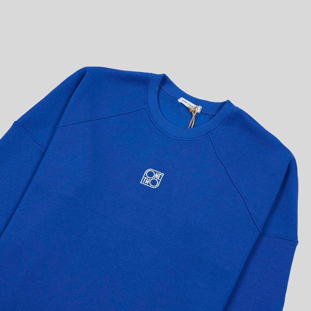 Толстовка ONE TWO "BASIC" Реглан Начес Василек