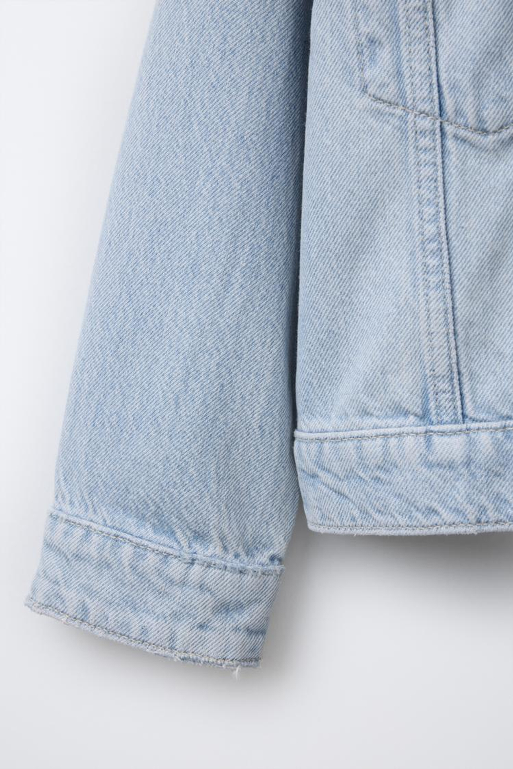 ZARA БАЗОВАЯ ДЖИНСОВАЯ КУРТКА, СИНИЙ