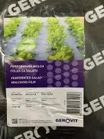 Пленка мульчирующая перфорированная, ширина 1,3м, 2 стр, 25х27 см, 50м, Gerovit