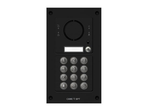 Вызывная вандалозащитная IP-аудиопанель MTM с 1 кнопкой, кодонаборной клавиатурой, 2 модуля, цвет темно-серый