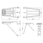 Платформа носовая с трапом 4 ступени черные (10269529)