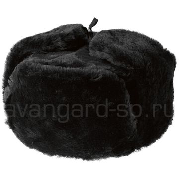 Шапка-ушанка нат.мех (чёрн)