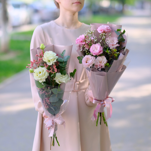 Купить Букет-комплимент из эустомы #516