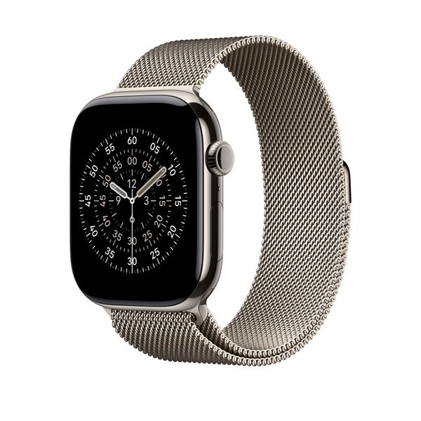 Ремешок Apple Watch 46mm Stainless Steel Natural Milanese Loop - M/L