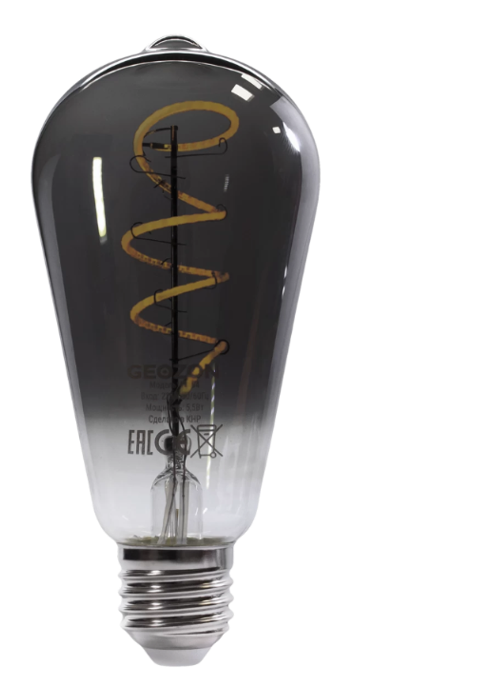 Умная светодиодная филаментная лампа GEOZON FL-04 E27 Black