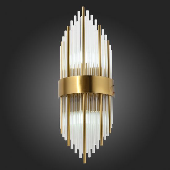 SL1158.301.02 Светильник настенный ST-Luce Латунь/Латунь, Прозрачный E14 2*60W NITIDO