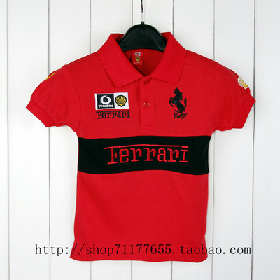 Футболка поло детская с вышивками и надписями