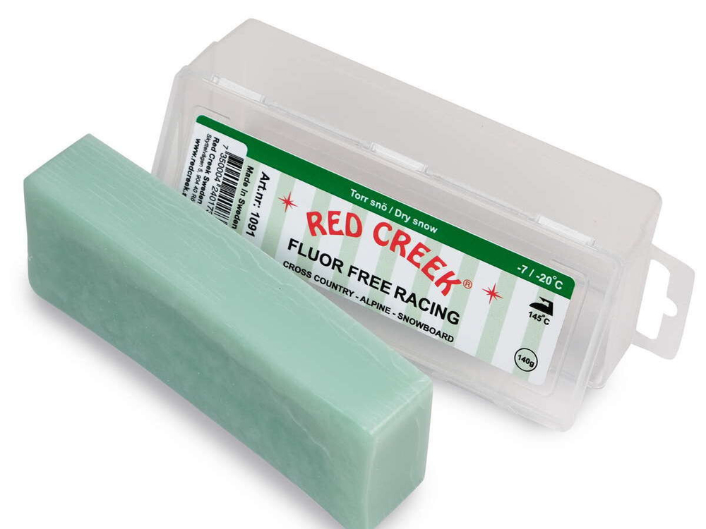 Парафин FFR RED CREEK 1091 FLUOR FREE RACING GREEN Dry Snow зел. -7°/-20°С 140г