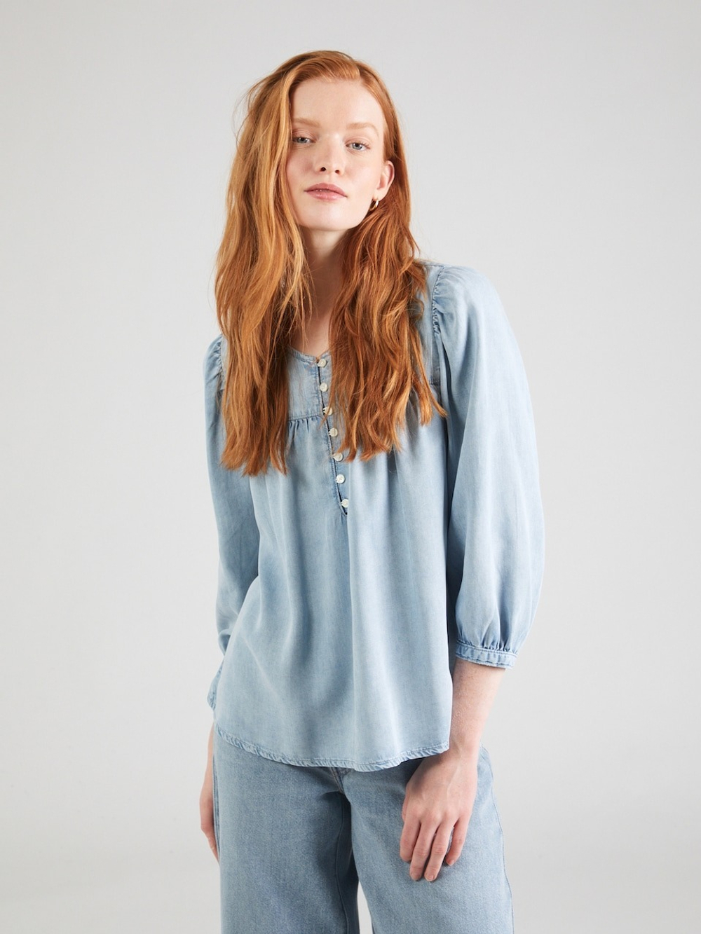 Рубашка женская LEVI'S HALSEY 3/4 SLV BLOUSE LIGHT INDIGO - FLAT FINISH
