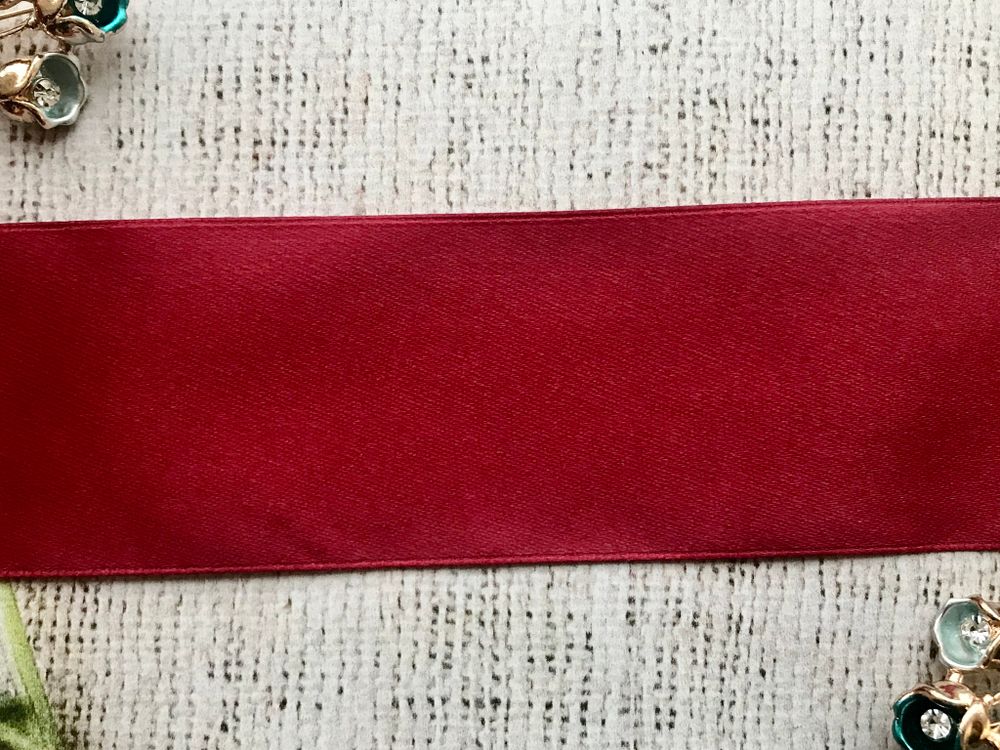 Лента атласная, ш. 5 см, 48 (22) бордовый