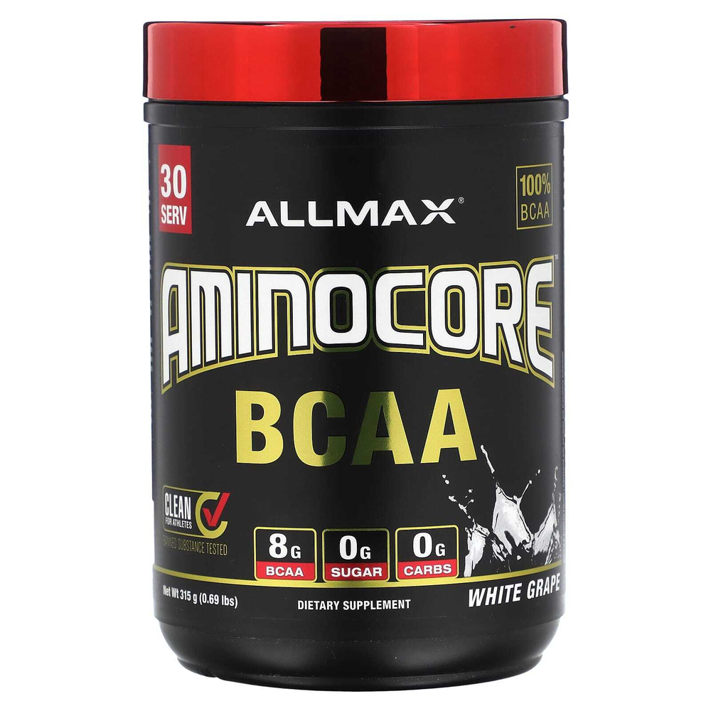 ALLMAX, AMINOCORE™ BCAA, со вкусом белого винограда, 315 г (0,69 фунта)