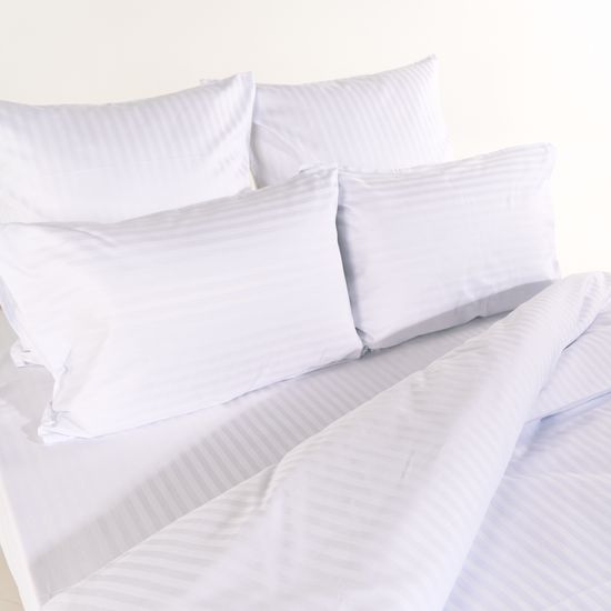 КПБ Premier страйп сатин, 1.5 спальный, 70х70, подод.160х220. простыня 140х200х30 .LINNEN