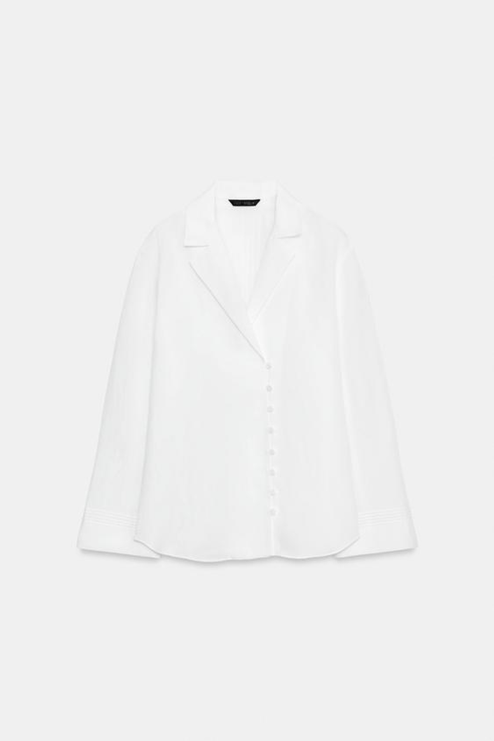 ZARA РУБАШКА С ПУГОВИЦАМИ — ZW COLLECTION, БЕЛЫЙ