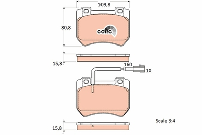 TRW - GDB1904-TRW - Brake Pad Set, disc brake