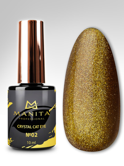 Manita Professional Crystal Cat`s Eye 02 - Гель-лак Кошачий глаз, 10мл