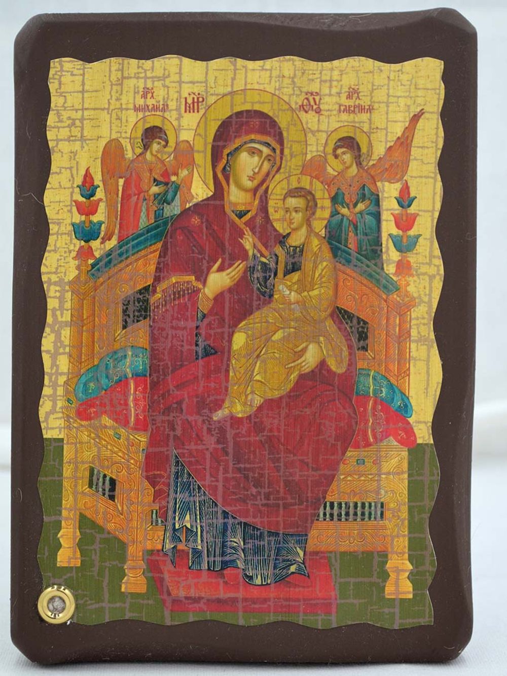 Всецарица. Афонская икона под старину с мощевиком