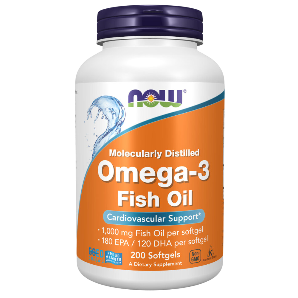Now Foods Omega-3 1000 mg 100 / 200 / 500 softgel, Омега-3, Рыбий жир