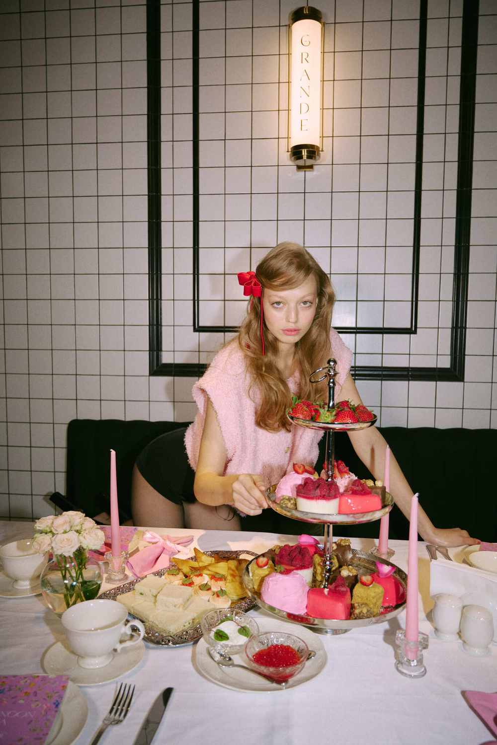 Бант "Мэри" красный