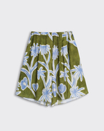 Шорты из вискозы цветы зеленый