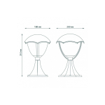 Св-к Gauss Садово-парковый Aura на постамент Max.60W E27 200*200*310мм 170-240V / 50Гц  IP54 GD029