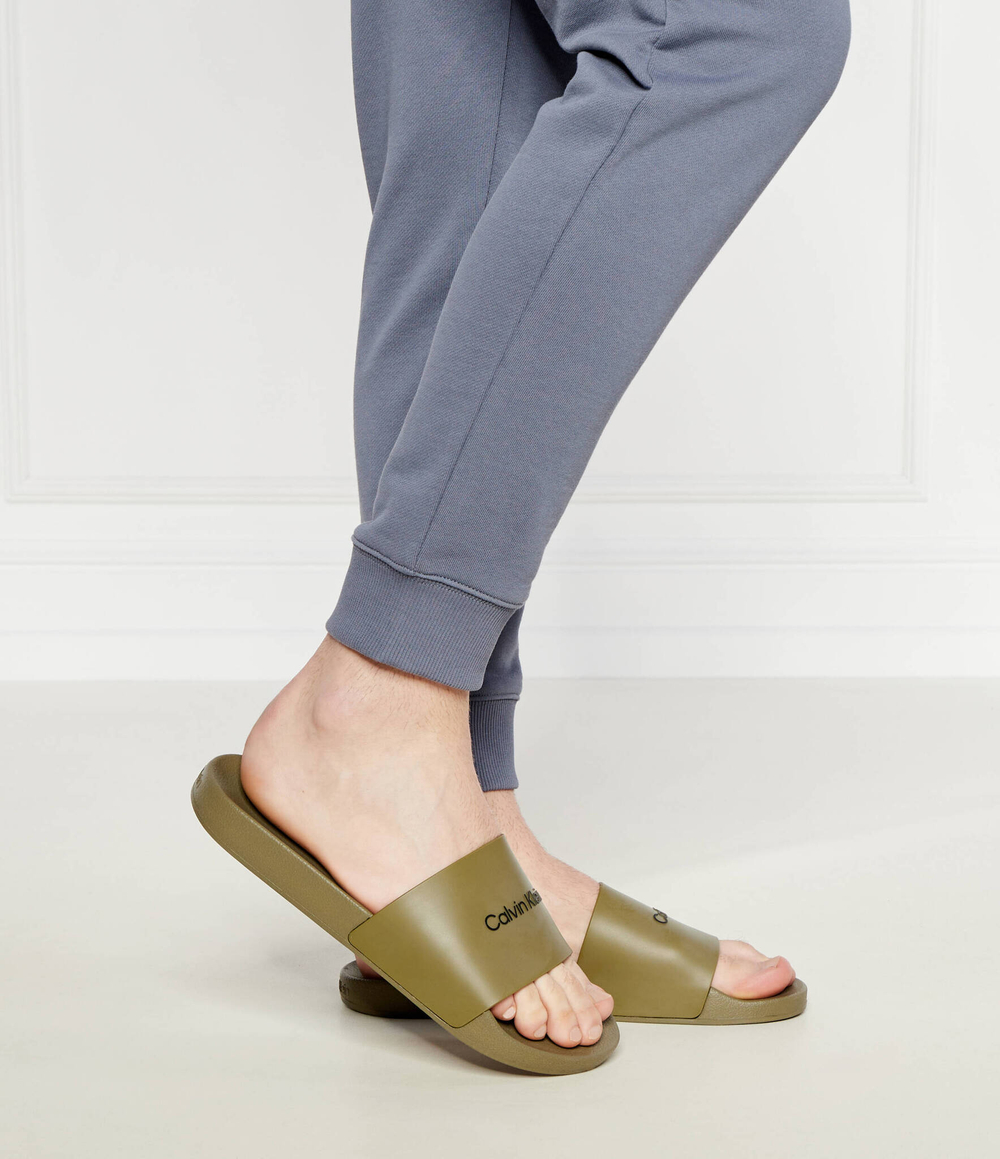 Шлепанцы Calvin Klein - хаки(HM0HM00455)