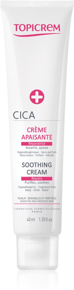 Topicrem CICA Soothing Cream - интенсивно регенерирующий крем для раздраженной кожи /   40  ml  / GTIN 3700281702682