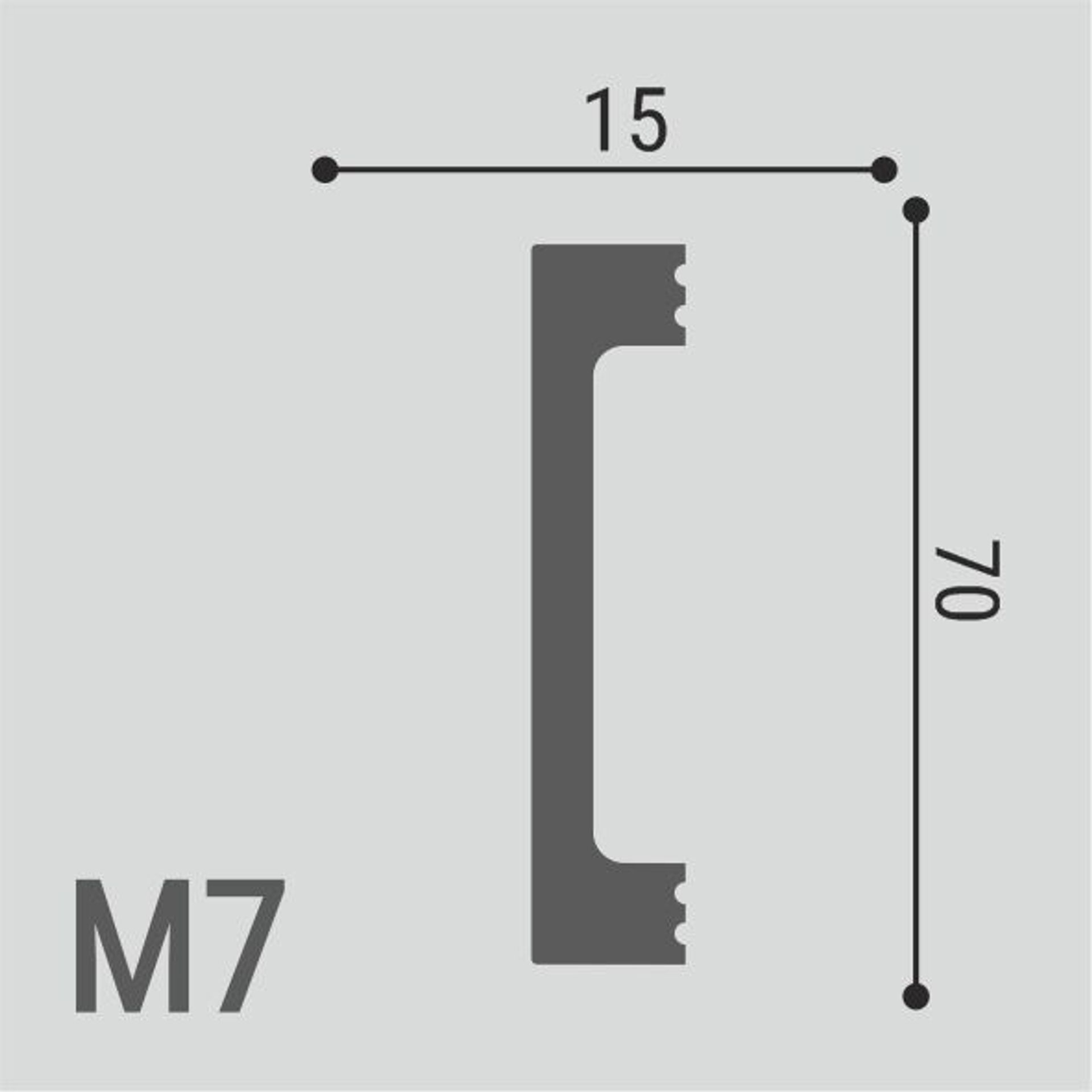 Молдинг XPS POLYMER М 7 70/15